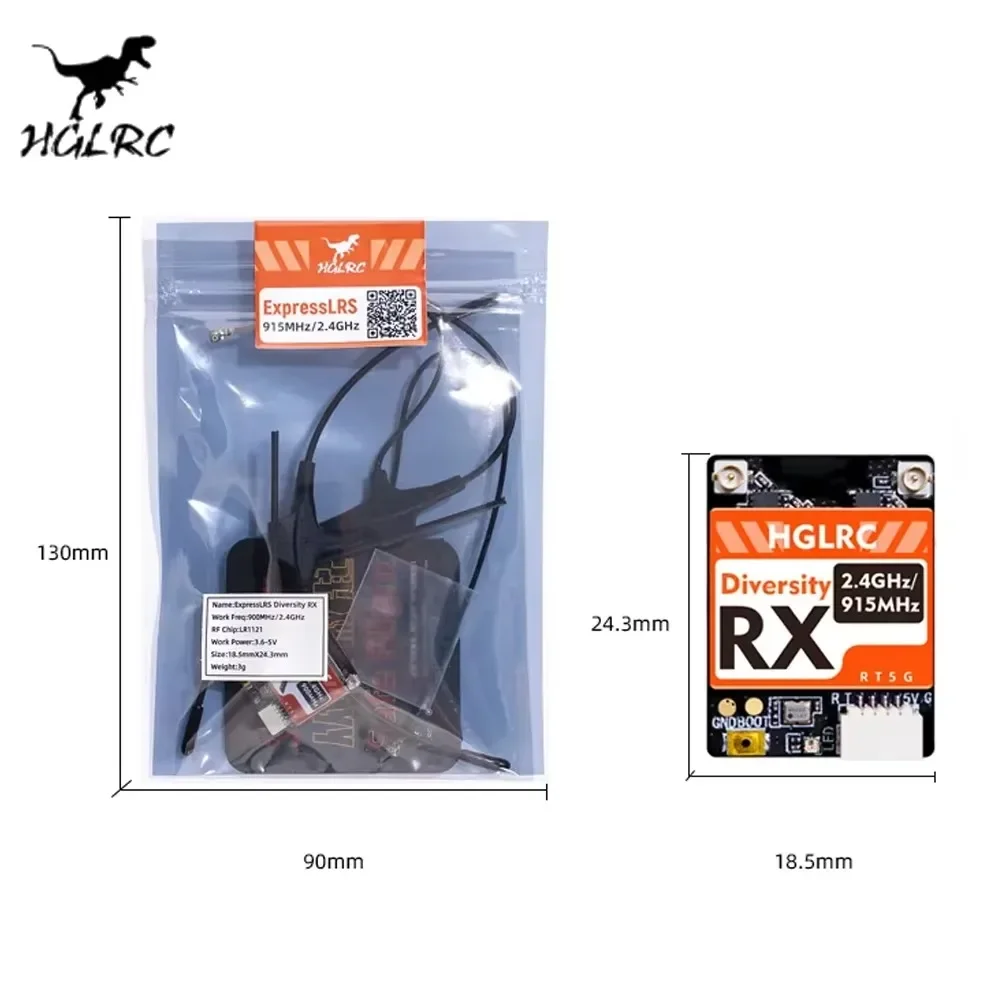 Receptor HGLRC de Doble Banda  - Fpv Drone Antenna reseña y precio